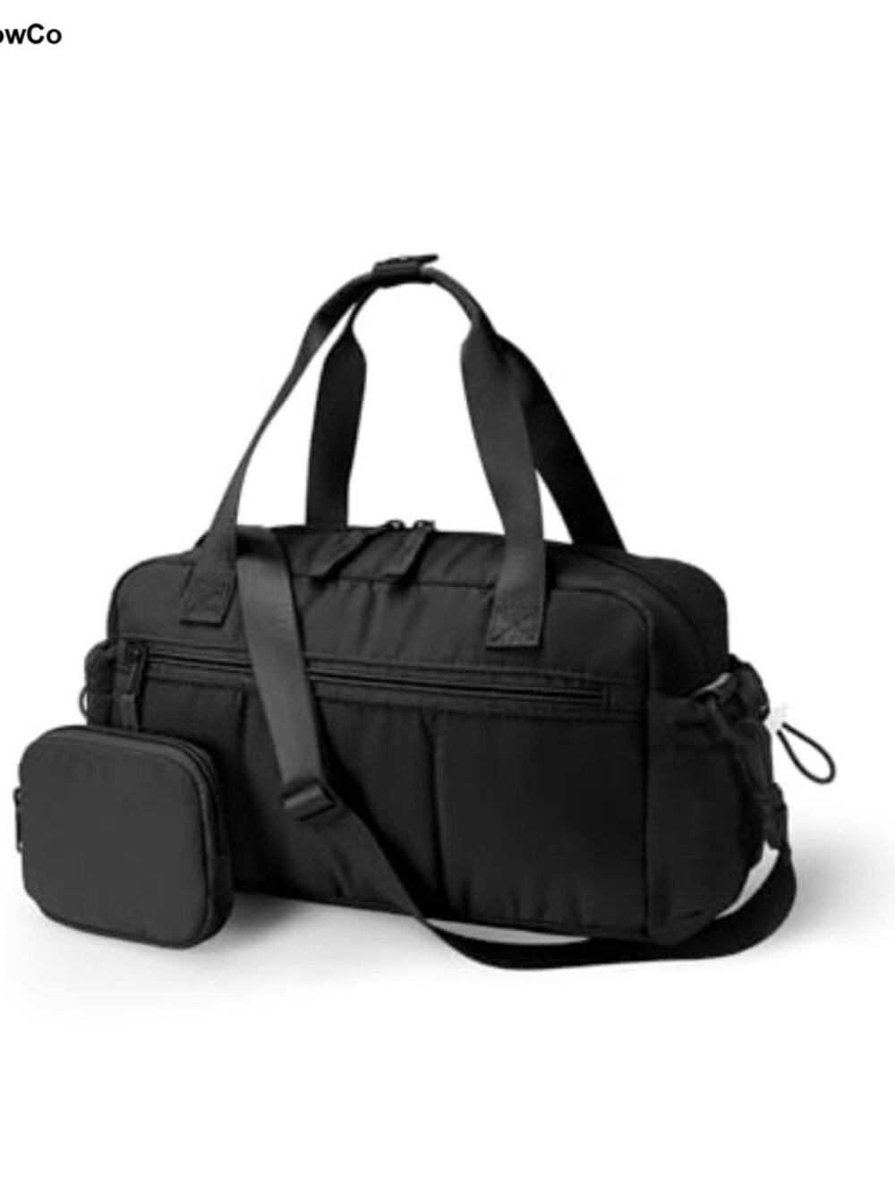 Quilted Puffer Mini Gym Bag Tote with Wet Pocket & Coin Purse Water-Resistant